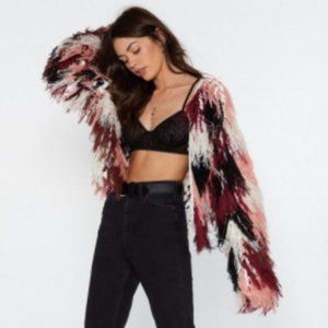 Nasty Gal Paint the Town Shaggy Cardigan
